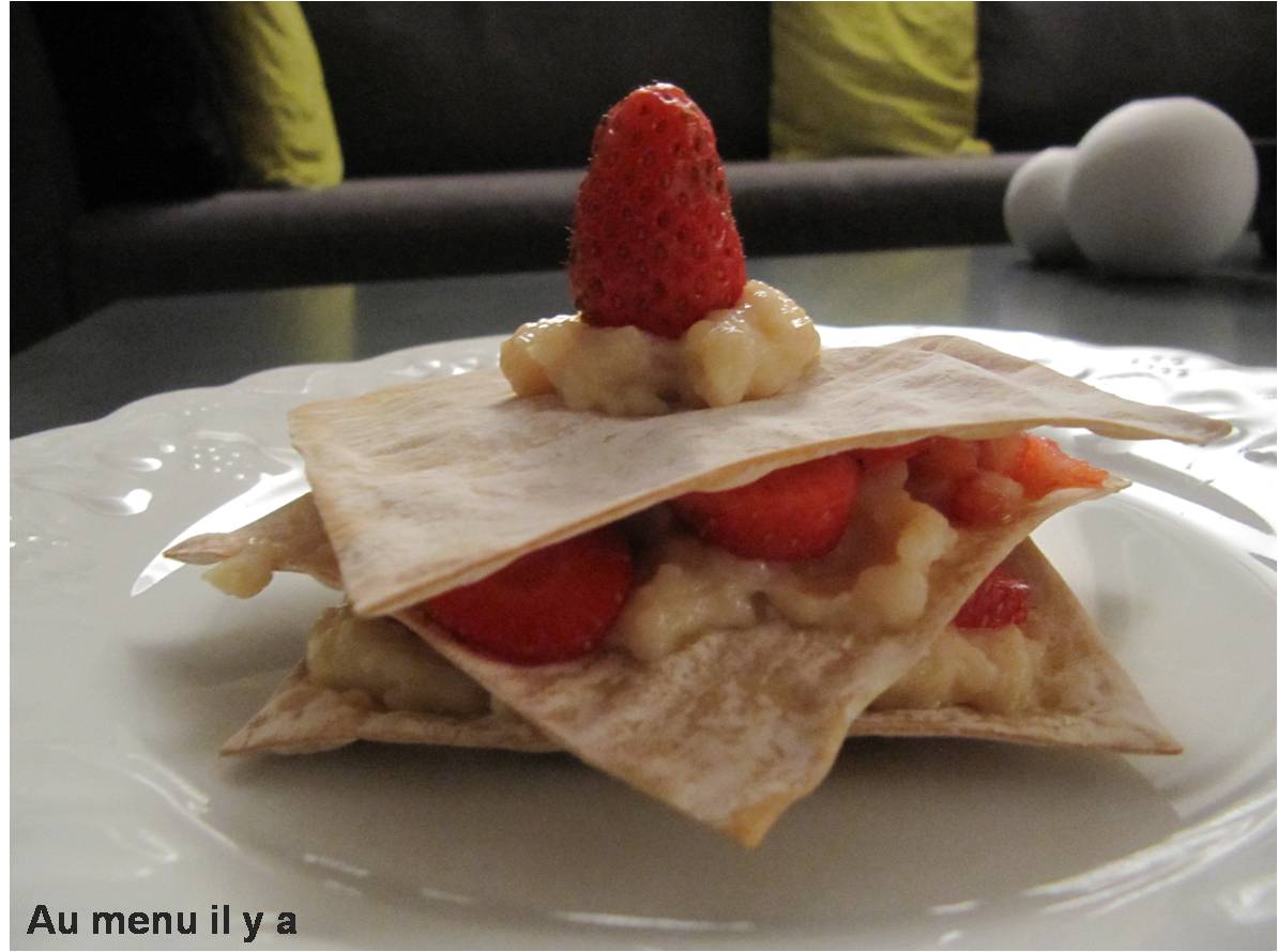 [Recette] Millefeuille de wontons à la fraise