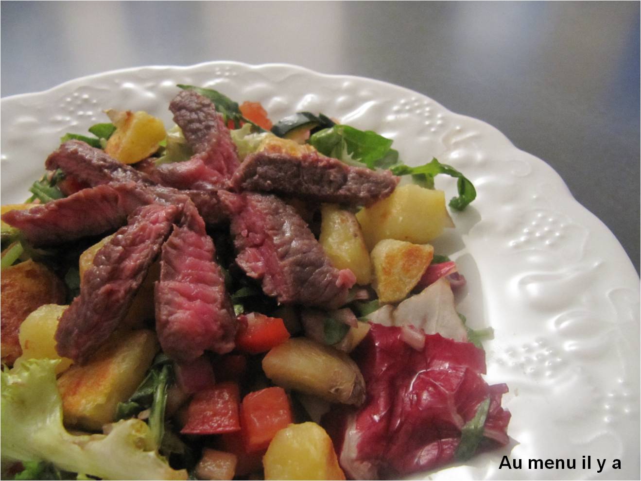 [Recette] Salade de boeuf, tomate, concombre, coriandre