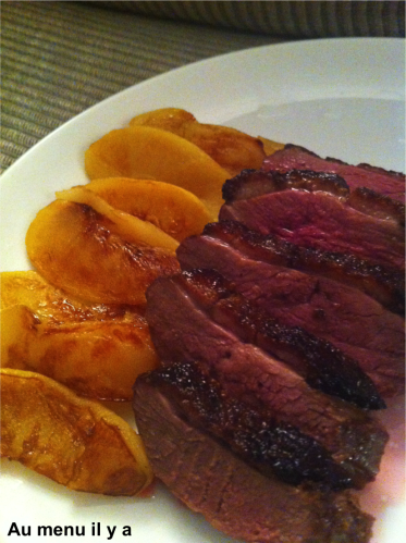 [Recette] Magret de canard aux pommes