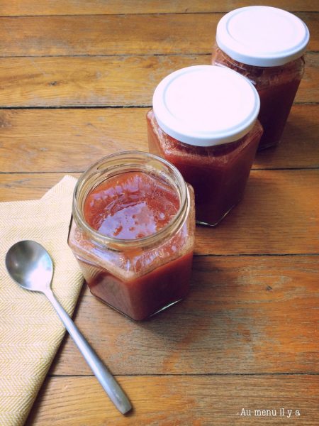 [Recette] [Cooking chef] Confiture rhubarbe, fraise, banane