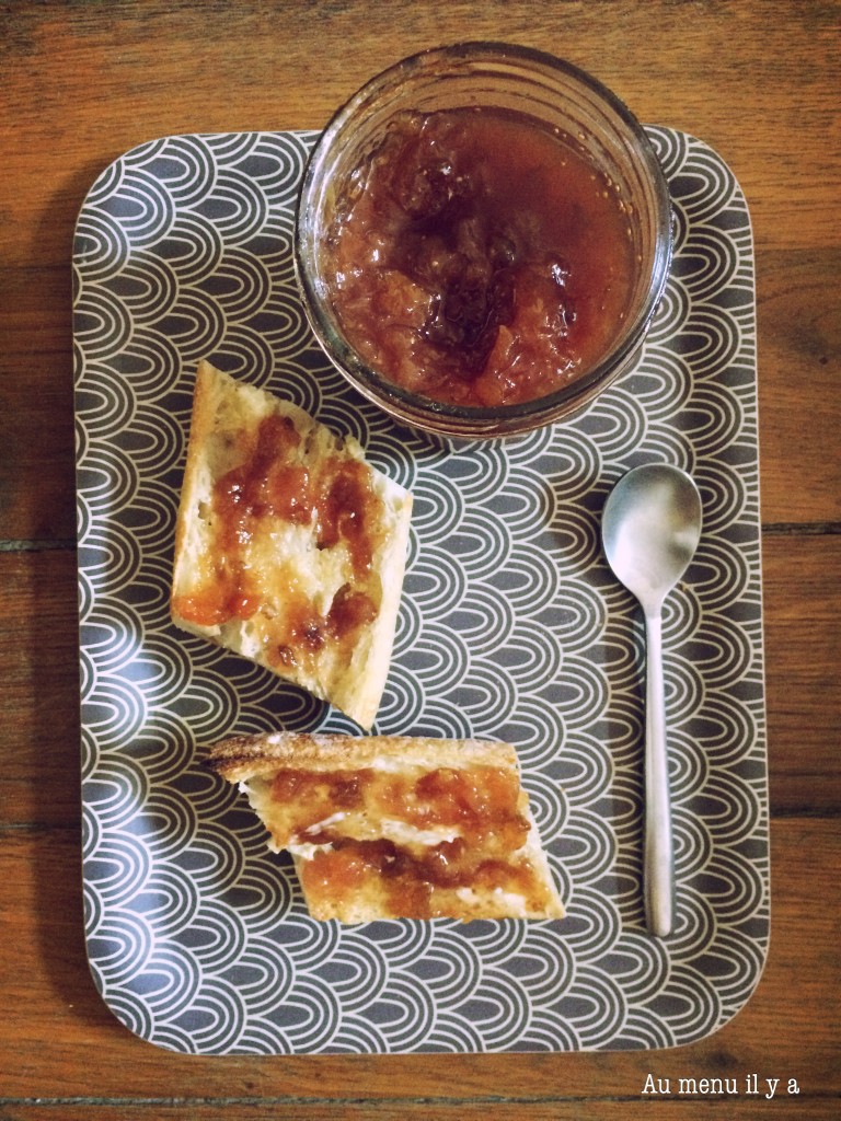 Confiture pêche figue - Au menu il y a