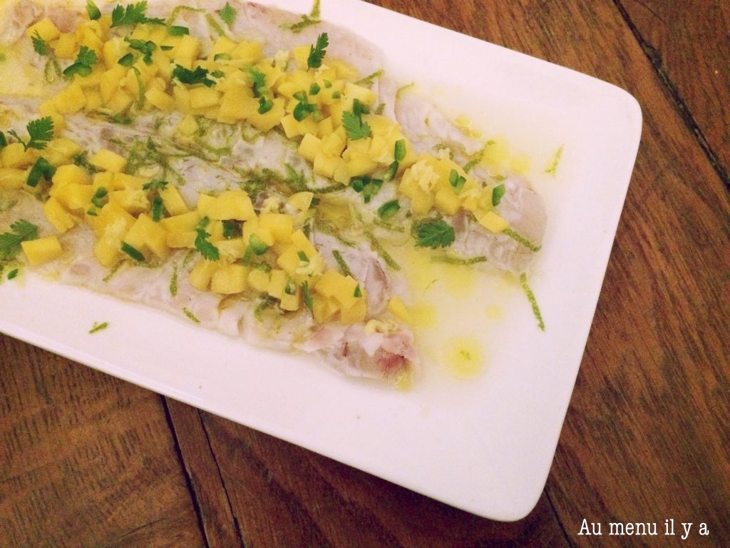 Ceviche de bar à la mangue - Au menu il y a